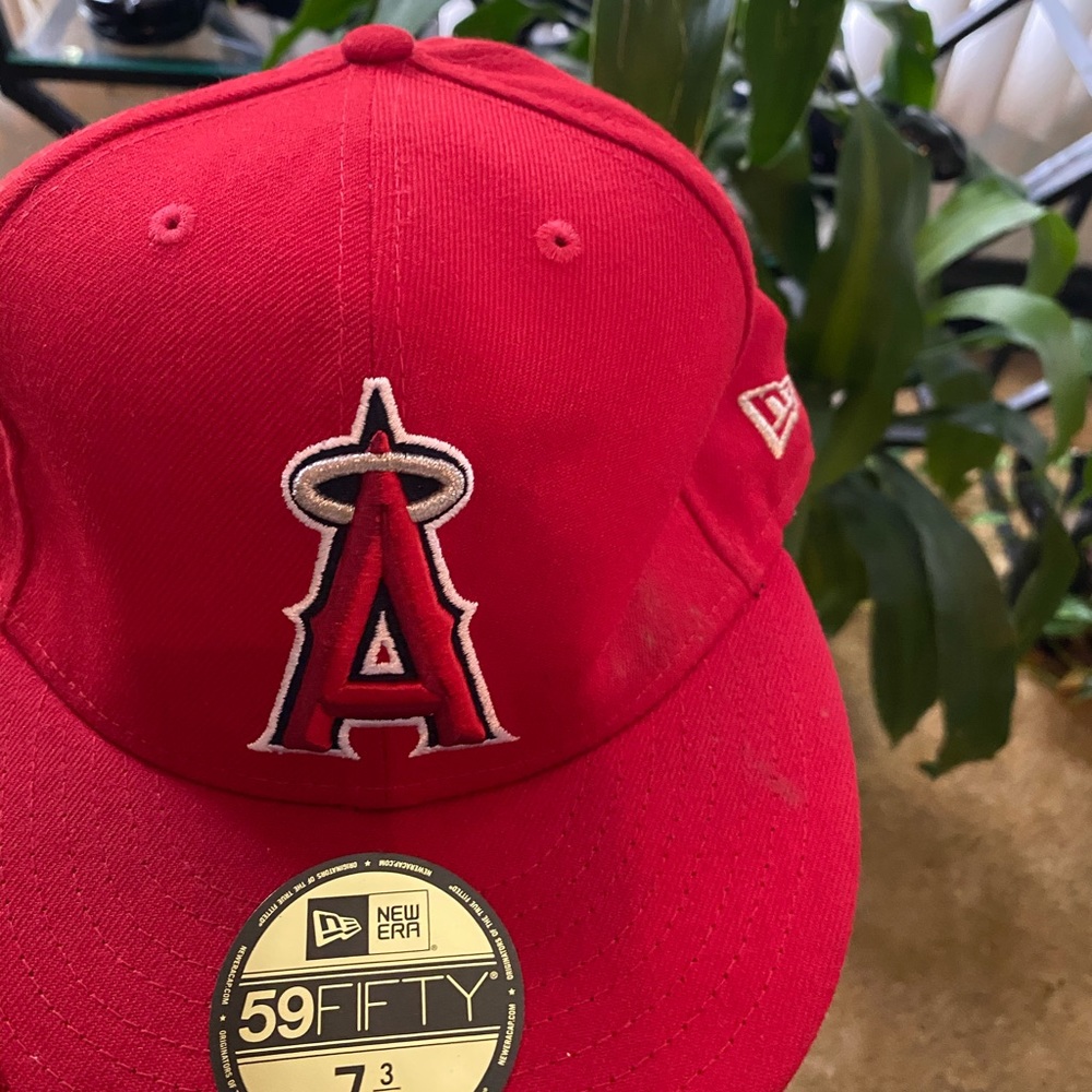 Men's Los Angeles Angels New Era Red Game Authentic Collection